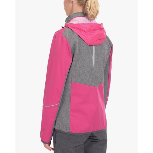 🧭 NWT Little Donkey Andy Pink & Grey Hiking Jacket– Water/Wind Resistant – Sz M - Picture 2 of 9